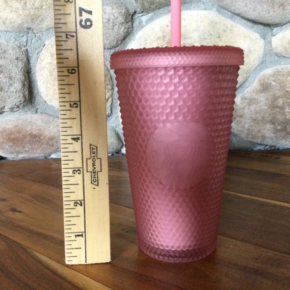 ✔️ New Starbucks 2022 Soft Touch Pink Studded Tumbler with Lid and Straw - Picture 5 of 6